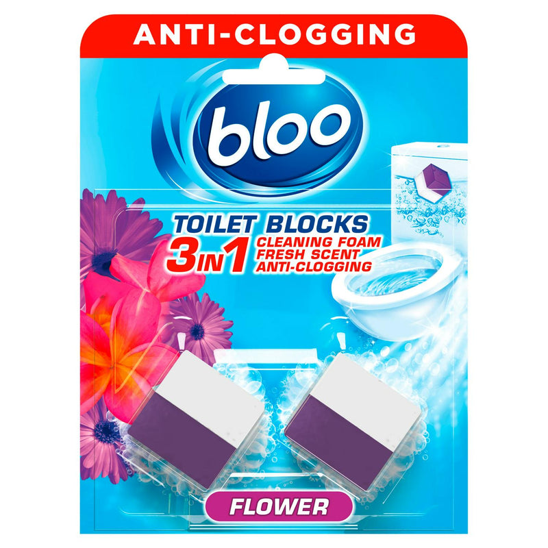 Bloo In-Cistern Toilet Blocks Flower Scent 2x50g - British product