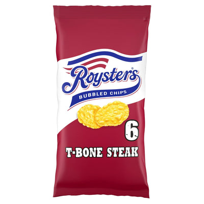 Roysters T-Bone Steak Flavour Crisps Multipack x6