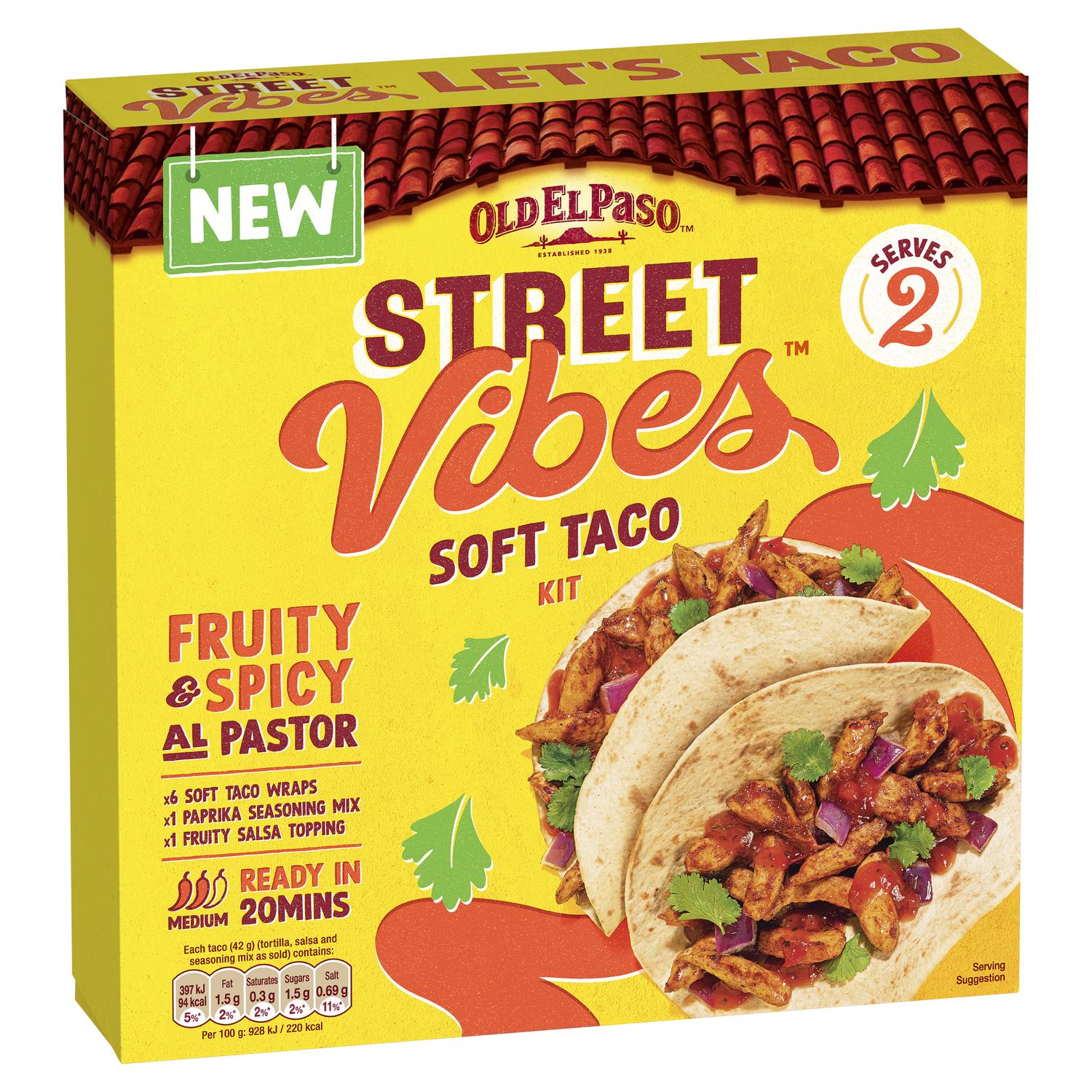 Old El Paso Mexican Soft Taco Street Vibes Kit Al Pastor 257g