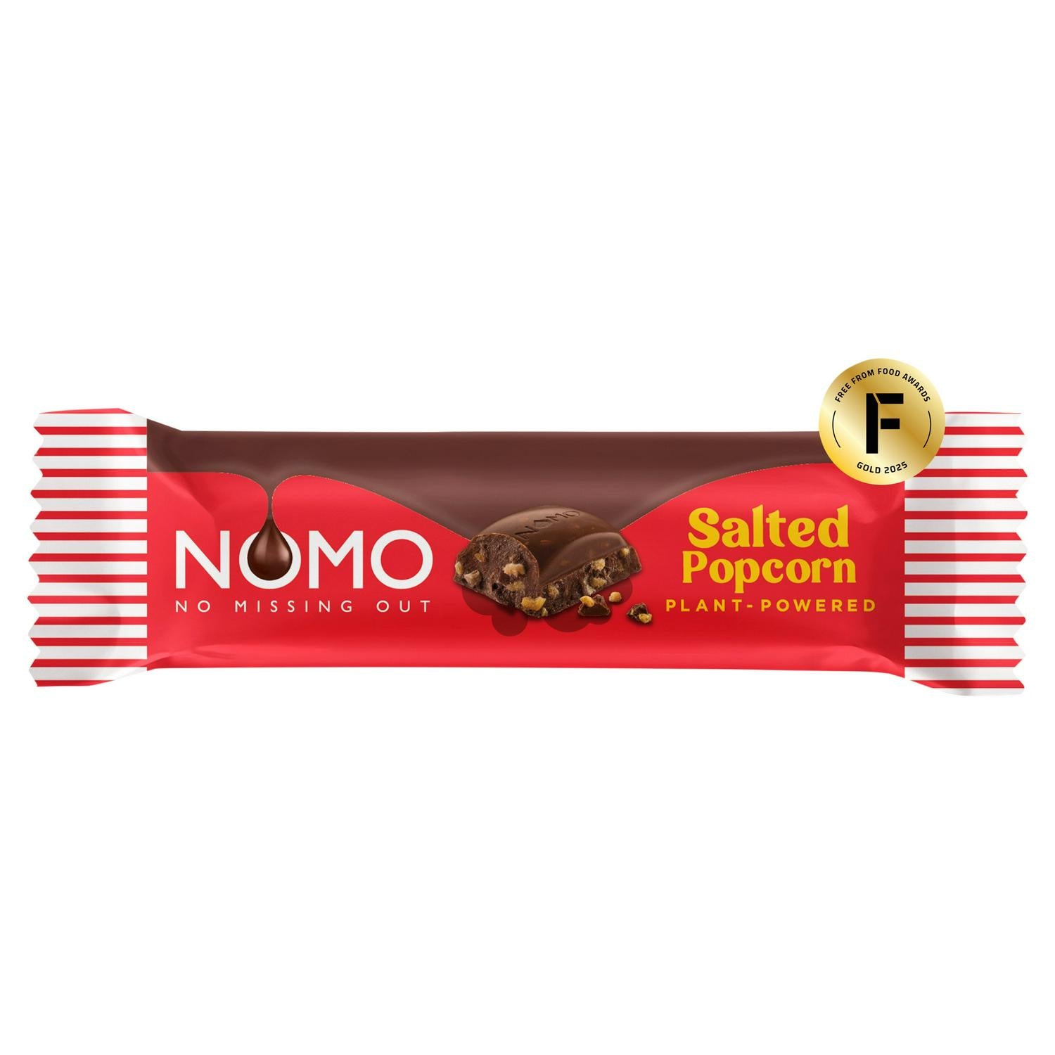 NOMO salted popcorn chocolate bar 32g, imported from the UK