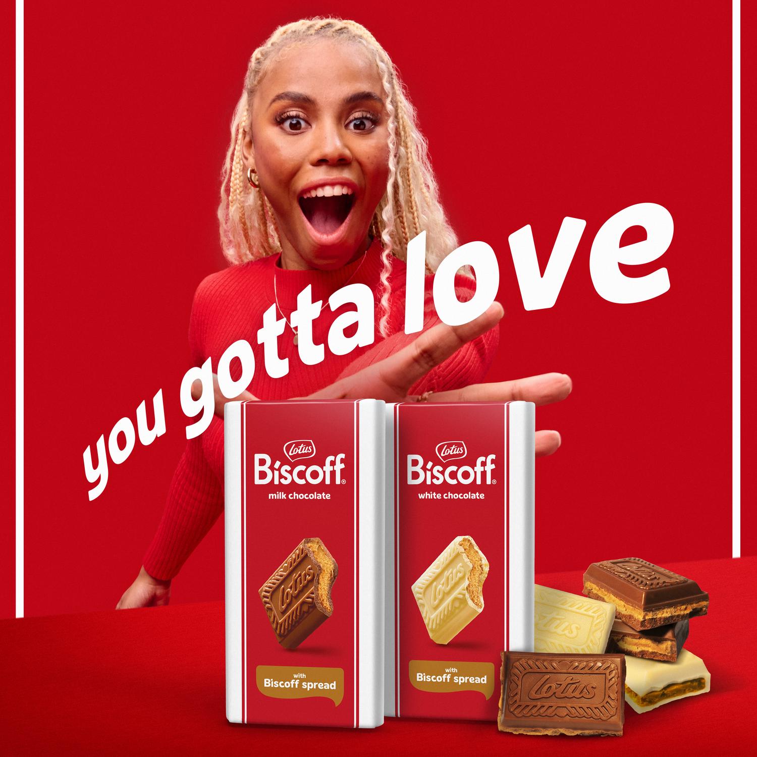 Lotus Biscoff white chocolate bar 180g, UK version