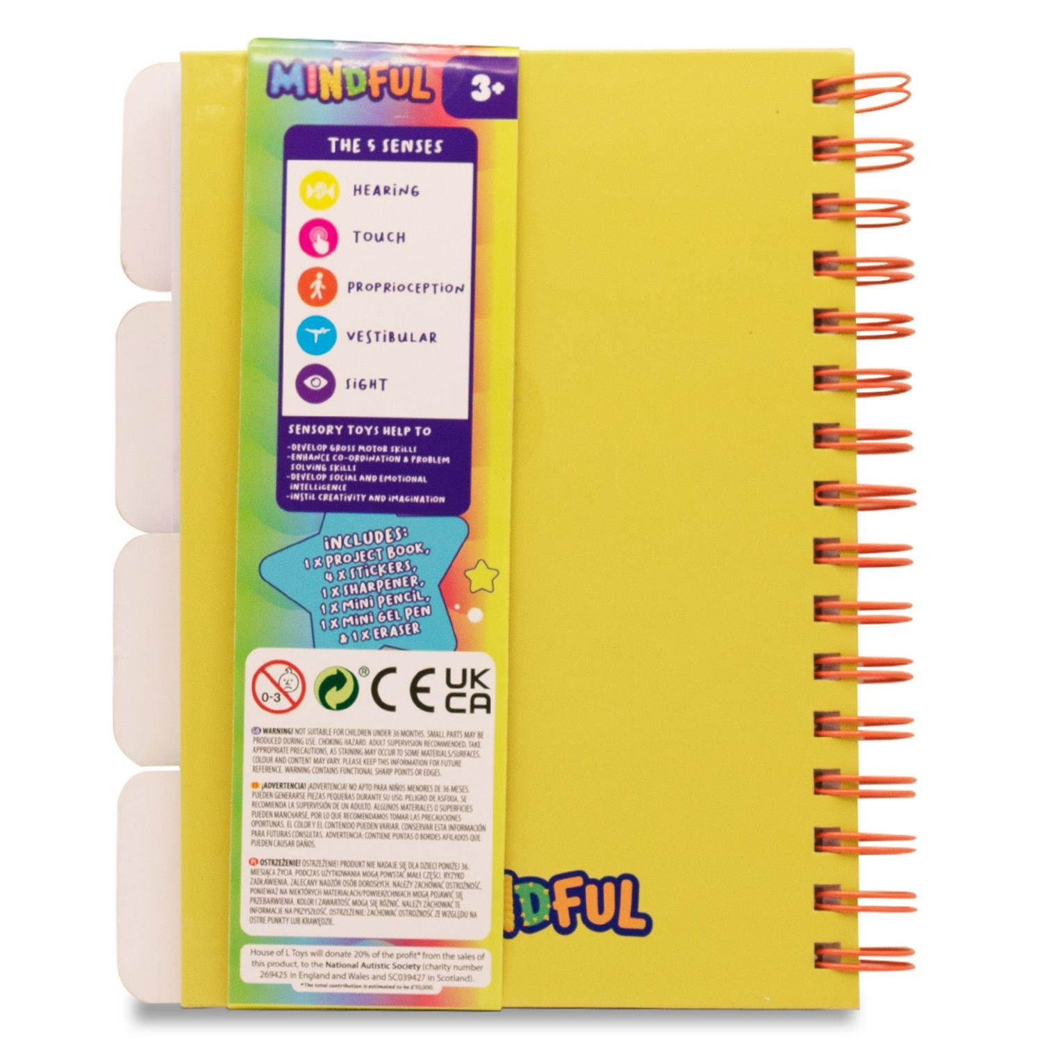 Mindful A5 Notebook with Emotions and Tabs, imported from the UK