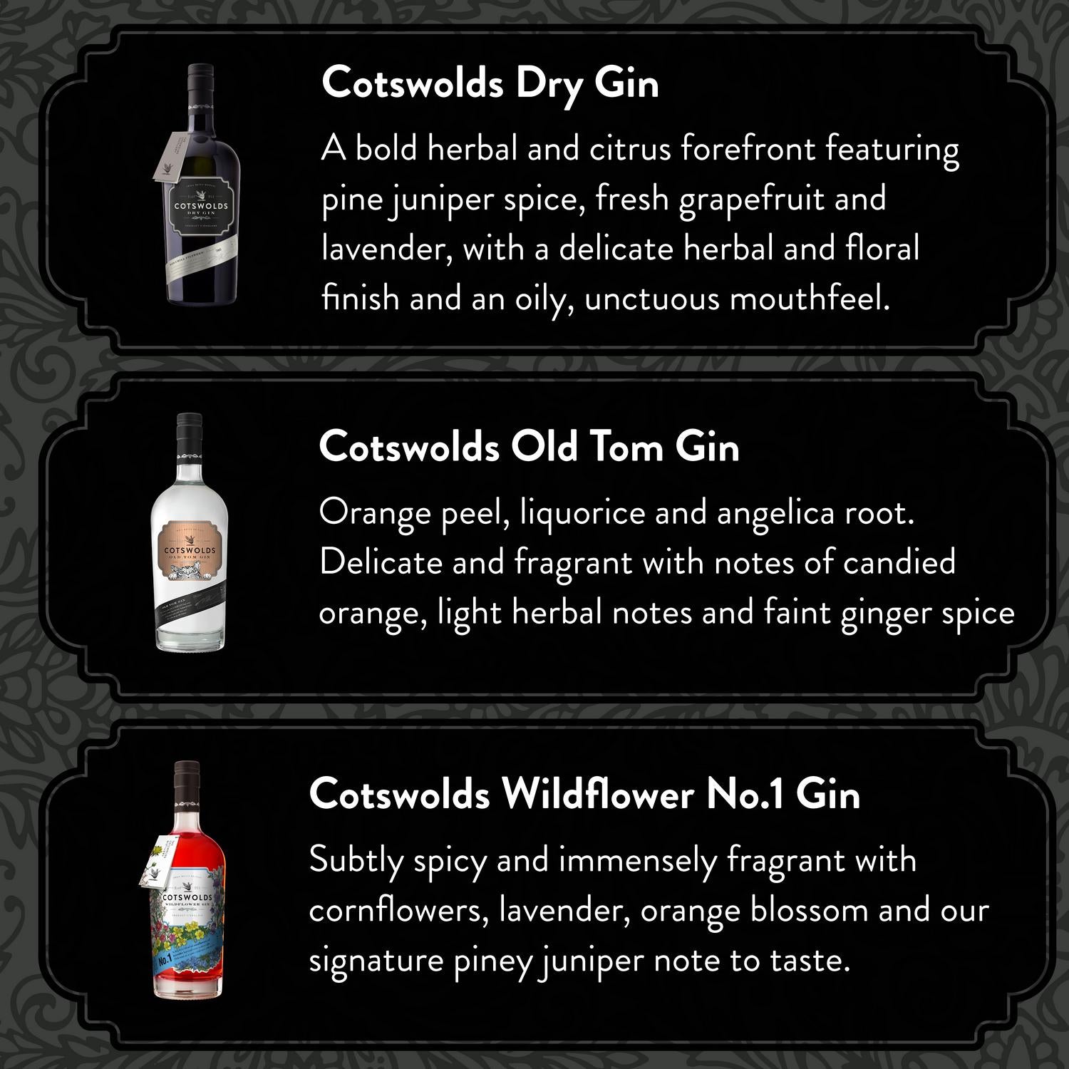 Cotswolds Distillery Premium Dry Gin bottle 70cl - British product