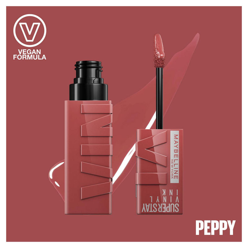 Maybelline SuperStay Vinyl Ink Liquid Lipstick 115 Peppy, imported from the UK
