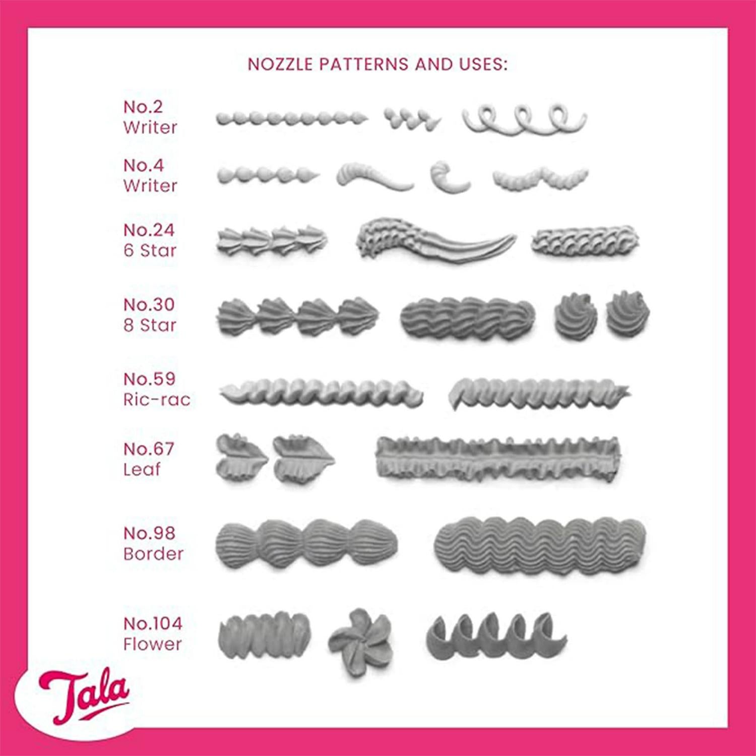 Tala Spritzbeutel-Set mit 8 Tüllen (britische Marke)