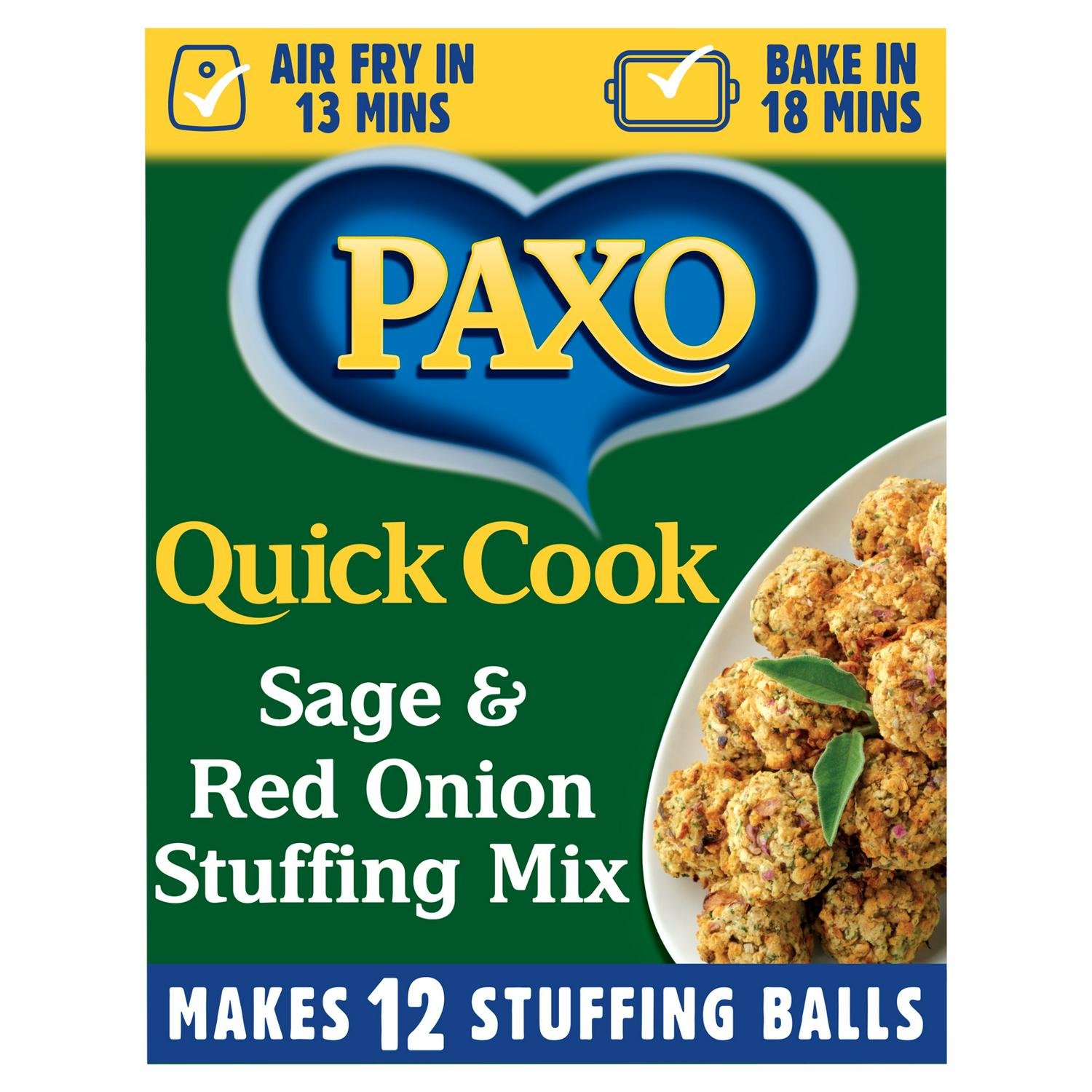 Paxo Sage & Red Onion Stuffing Mix 150g, imported from the UK