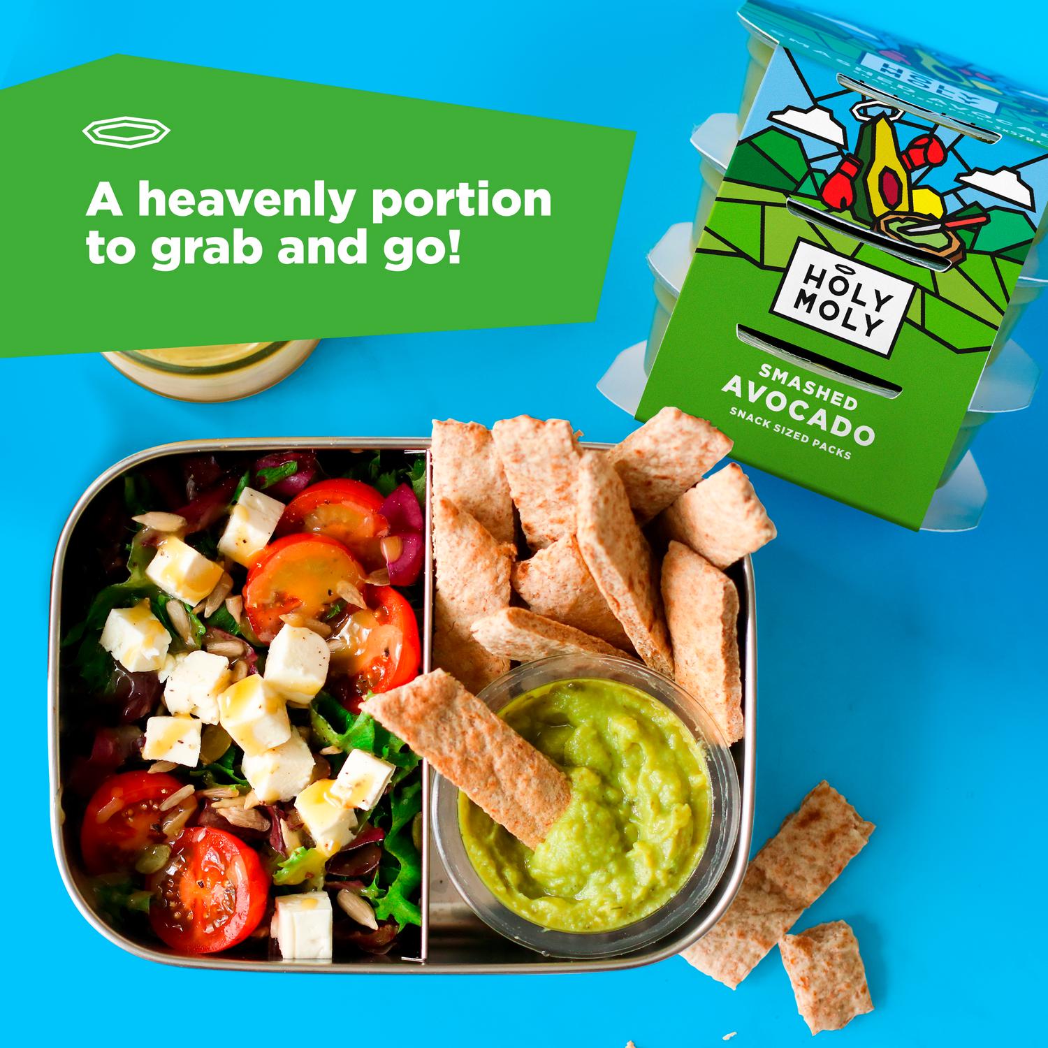 Holy Moli smashed avocado dip mini cups 3x57g, UK version