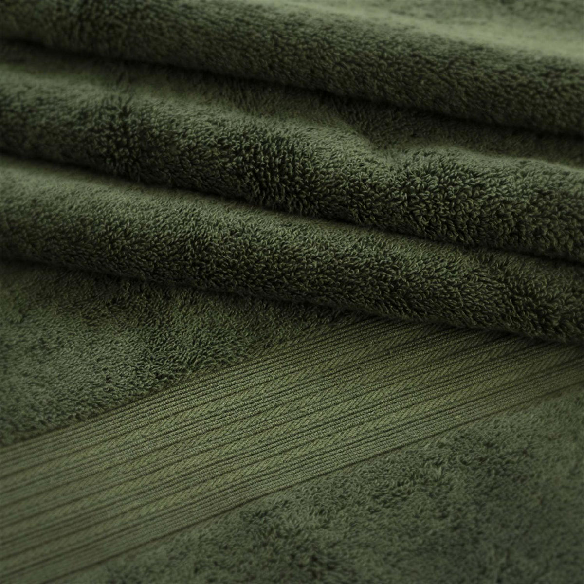 Habitat Egyptian hand towel in forest green, 90cm x 50cm, UK version
