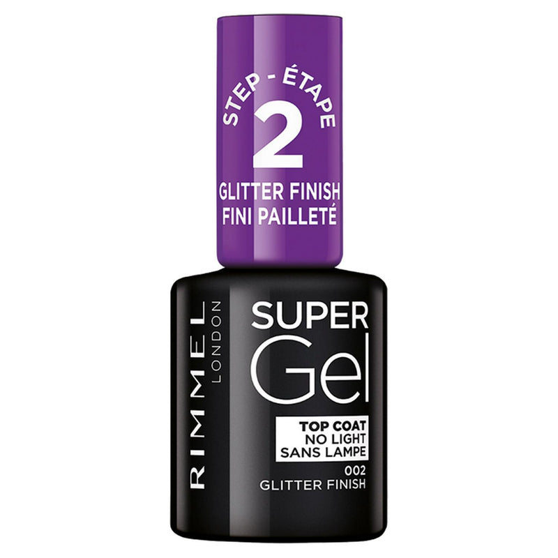 Rimmel London Super Gel Nail Polish Glitter Top Coat 12ml