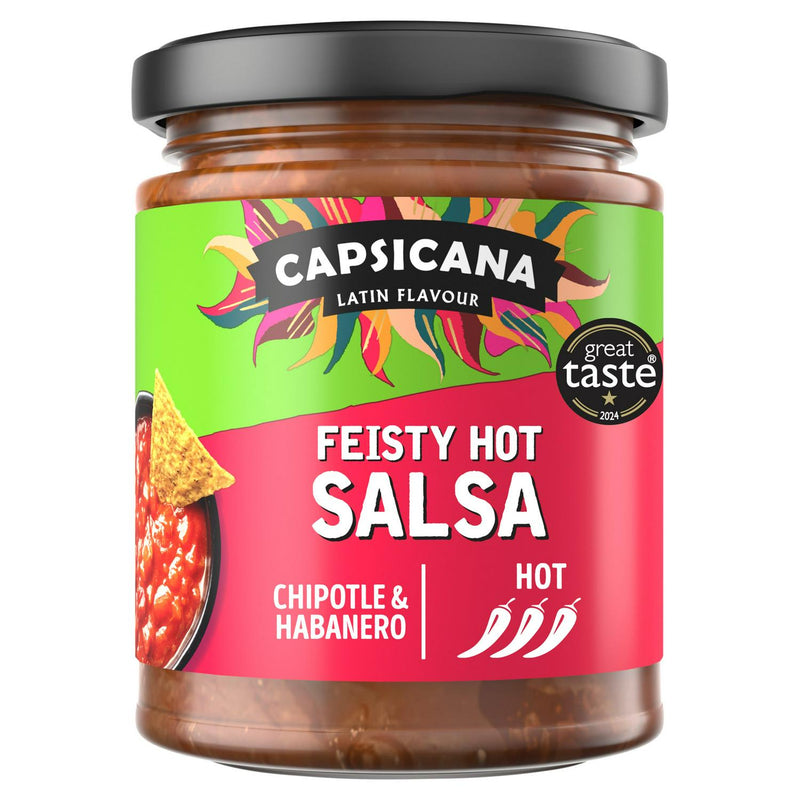Capsicana chipotle habanero hot salsa 285g - British product