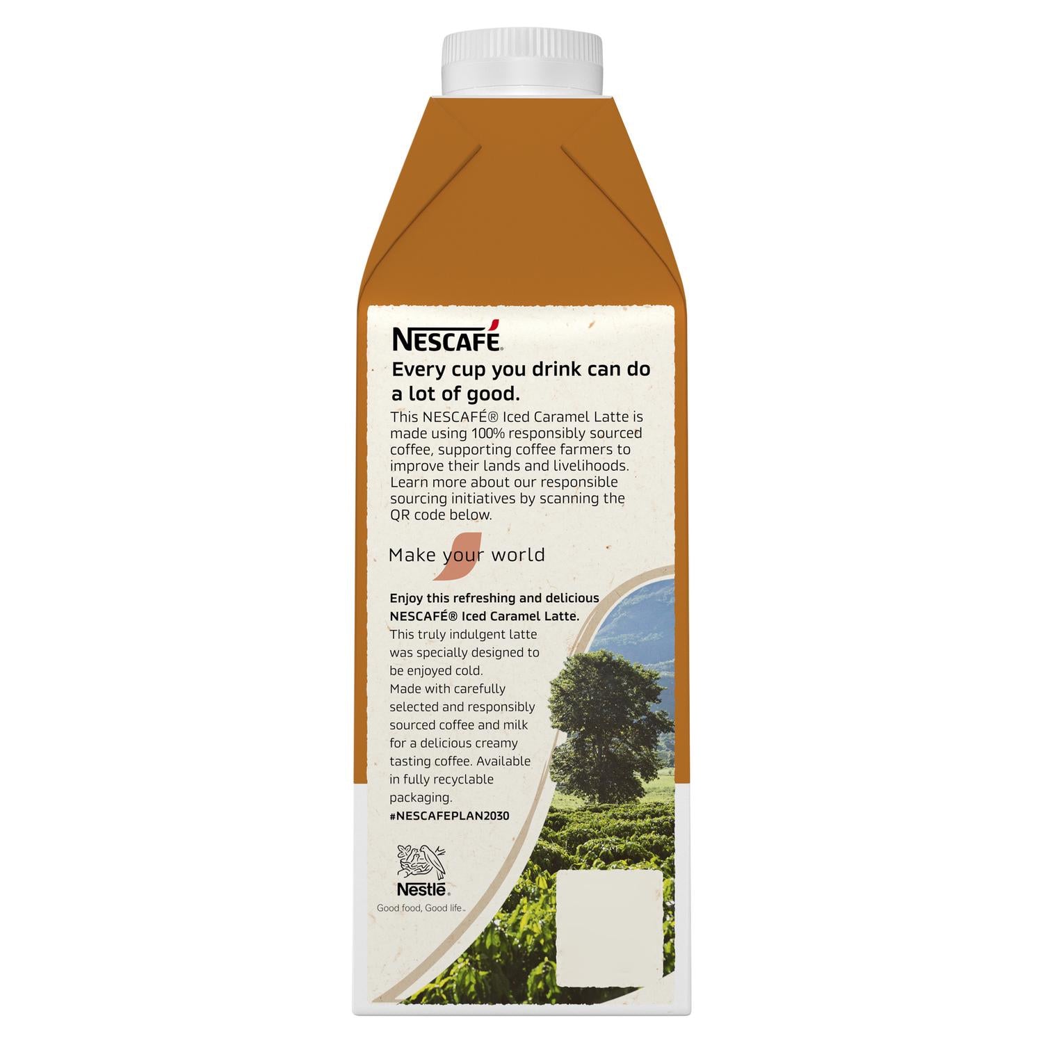 Nescafe Iced Coffee Caramel Latte 750ml, imported from the UK