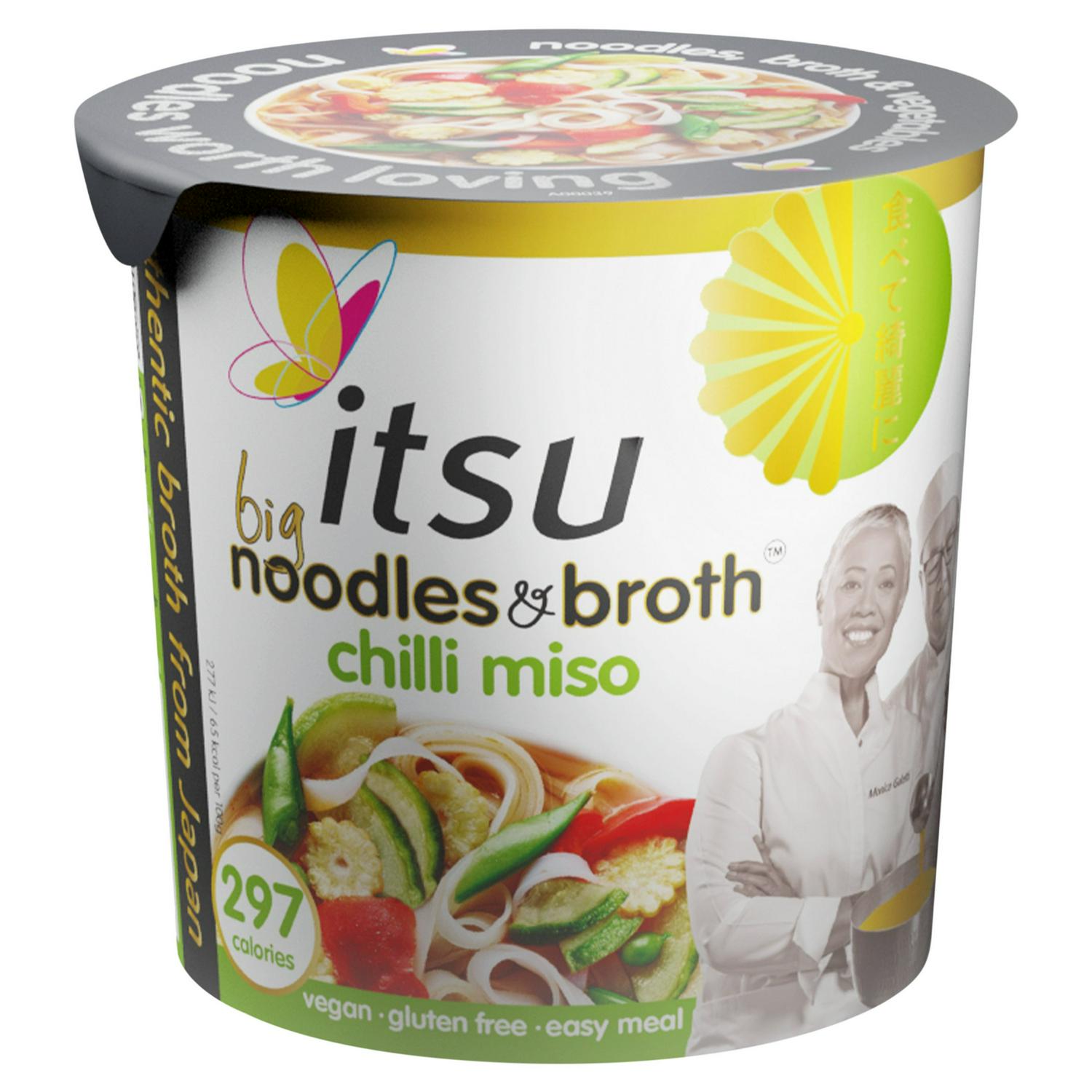 itsu Big Chilli Miso Instant Noodles Pot 98g, UK version