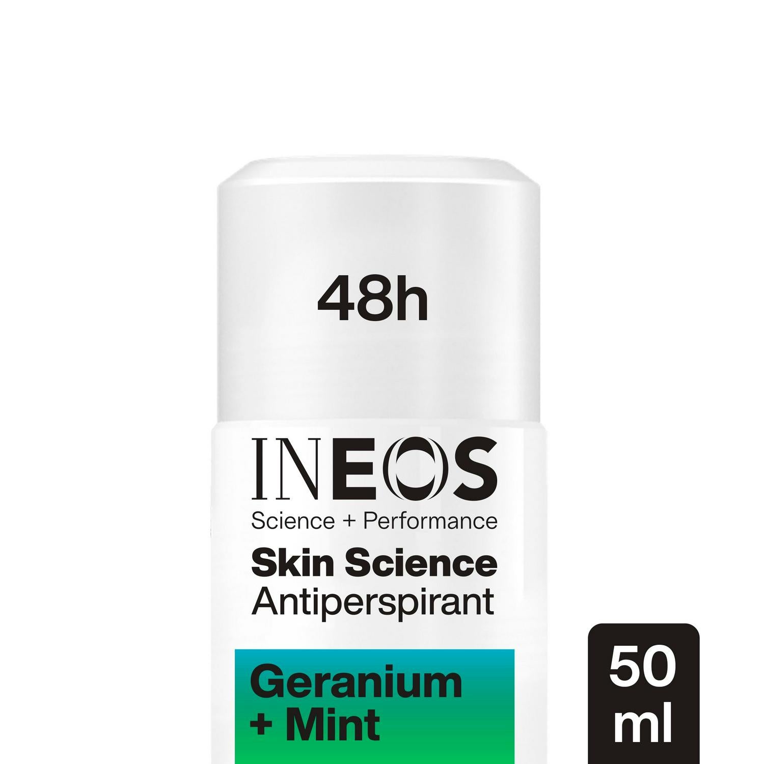 Ineos Skin Science Geranium + Mint Antiperspirant Roll On Deo 50ml