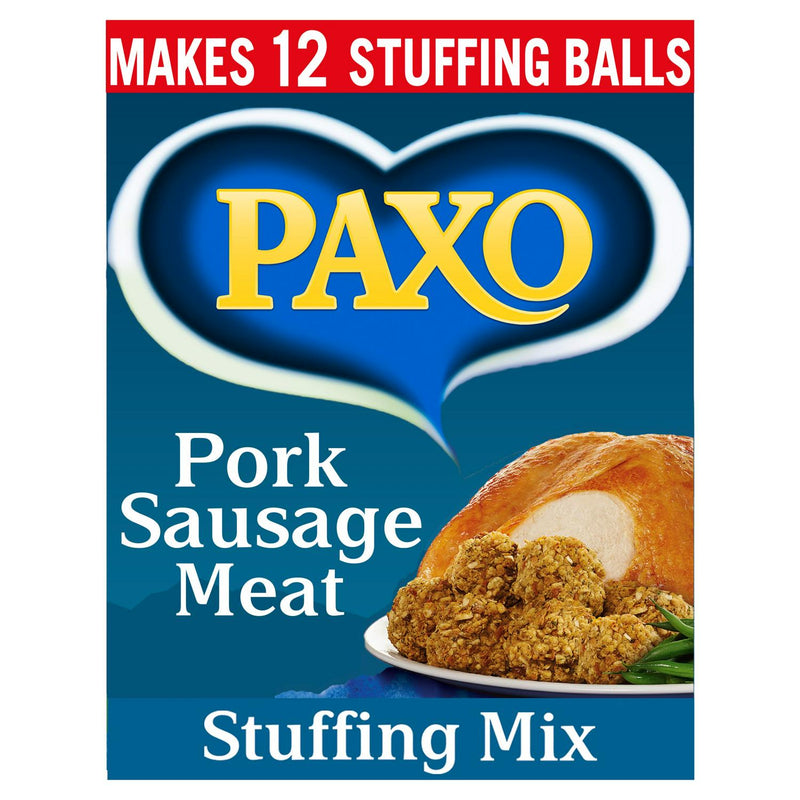 Paxo Stuffing Mix Pork Sausage Meat Flavour 170g, imported from the UK