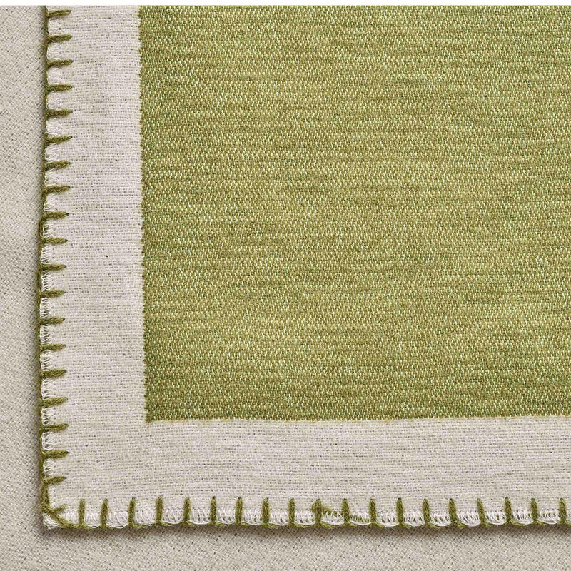 Habitat Green Blanket Stitch Throw 125x150cm, UK version
