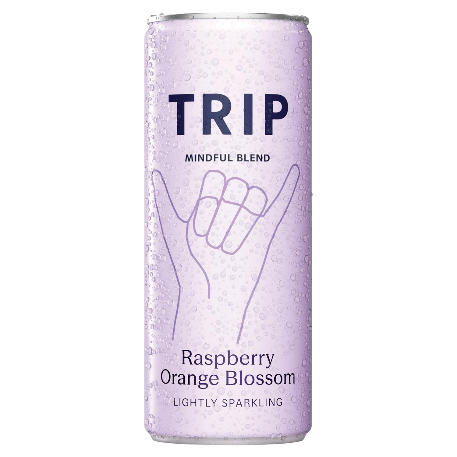 Trip Sparkling Drink Raspberry Orange Blossom 330ml (British brand)