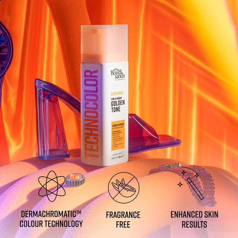 Bondi Sands Technocolor Caramel 200ml self tan foam, UK version
