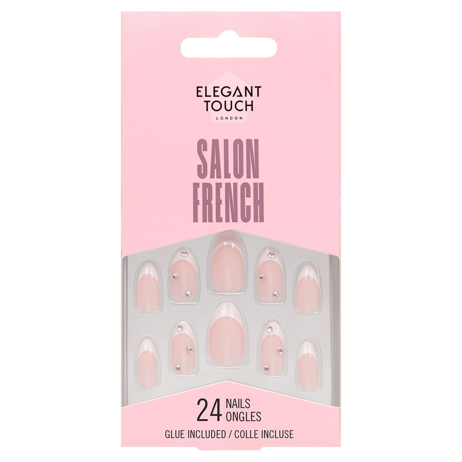 Elegant Touch Salon French Nails Ongles x24