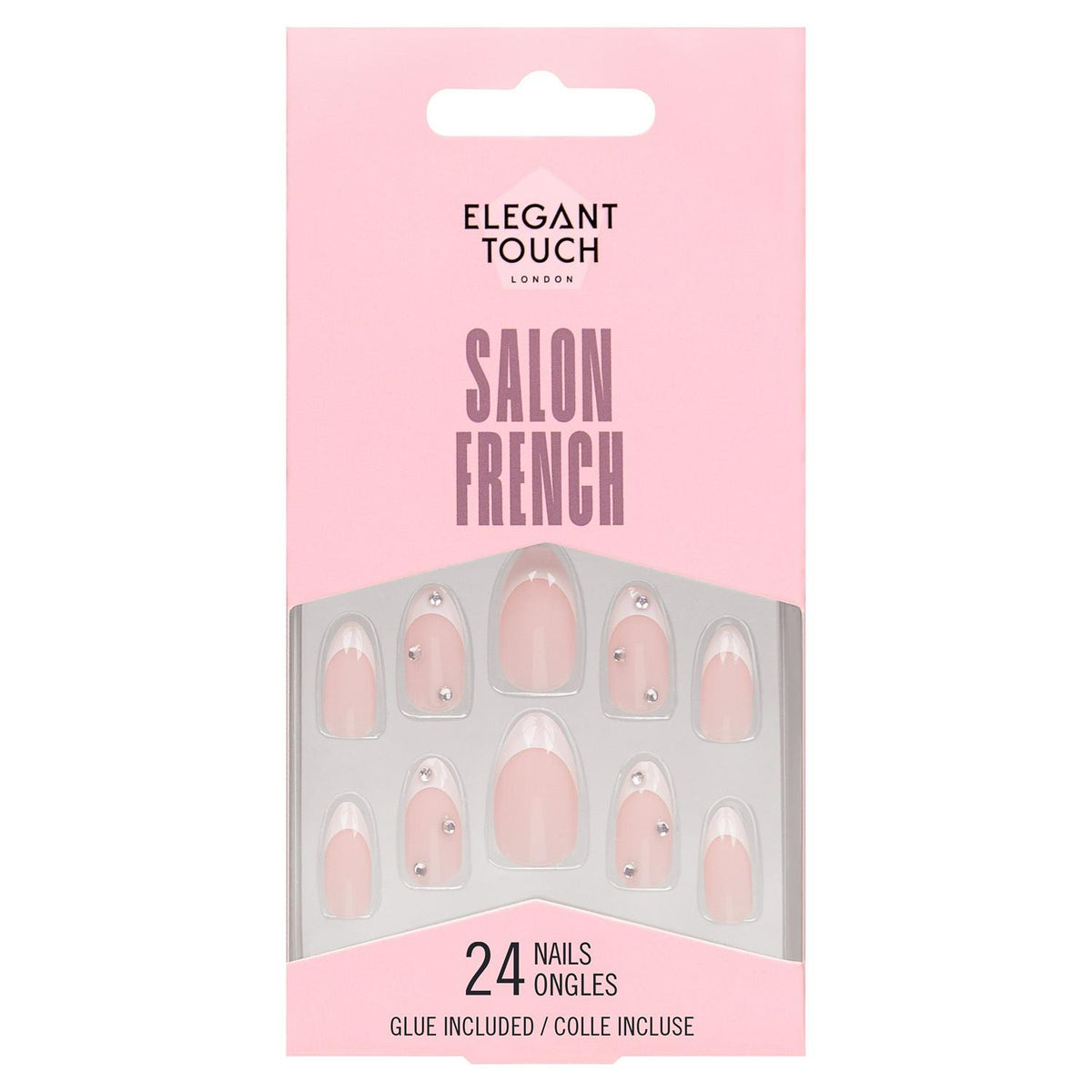 Elegant Touch Salon French Nails Ongles x24