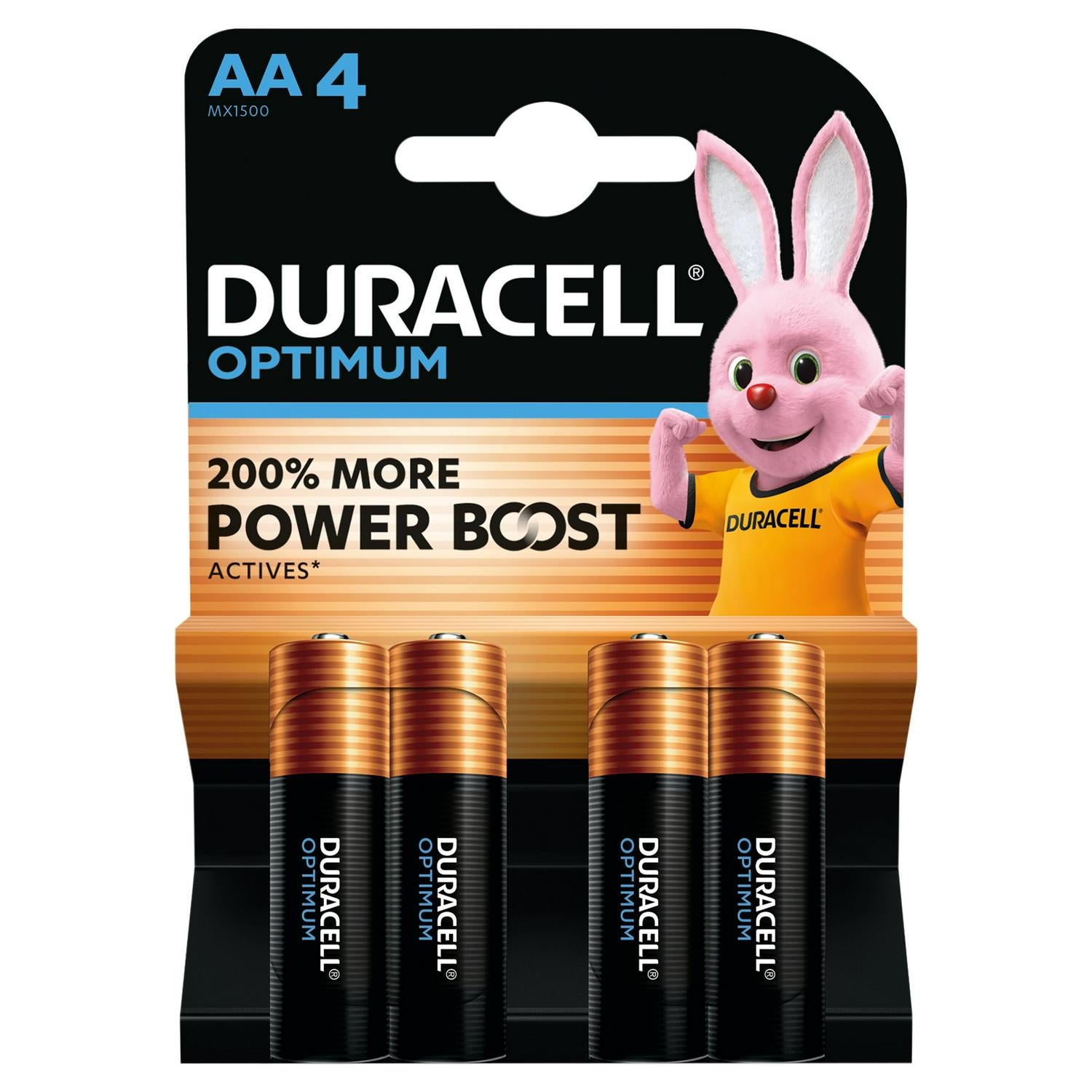 Duracell Optimum AA batteries Pack of 4 - British product