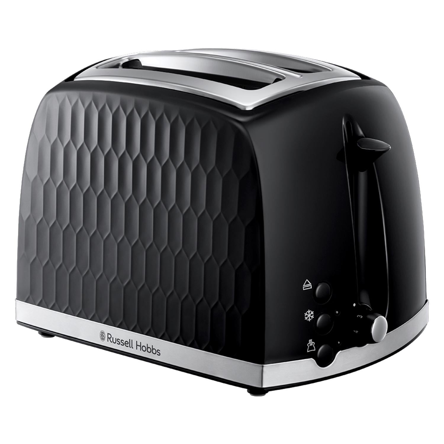 Russell Hobbs toaster black 2 slice model imported from the UK