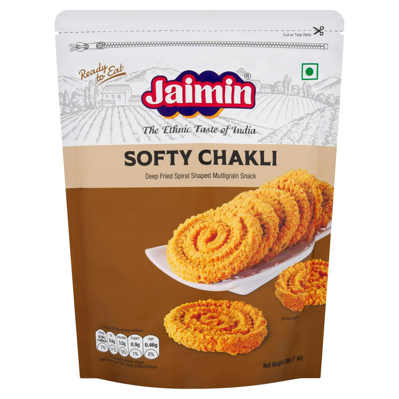 Jaimin Softy Chakli multigrain snack 200g, UK version
