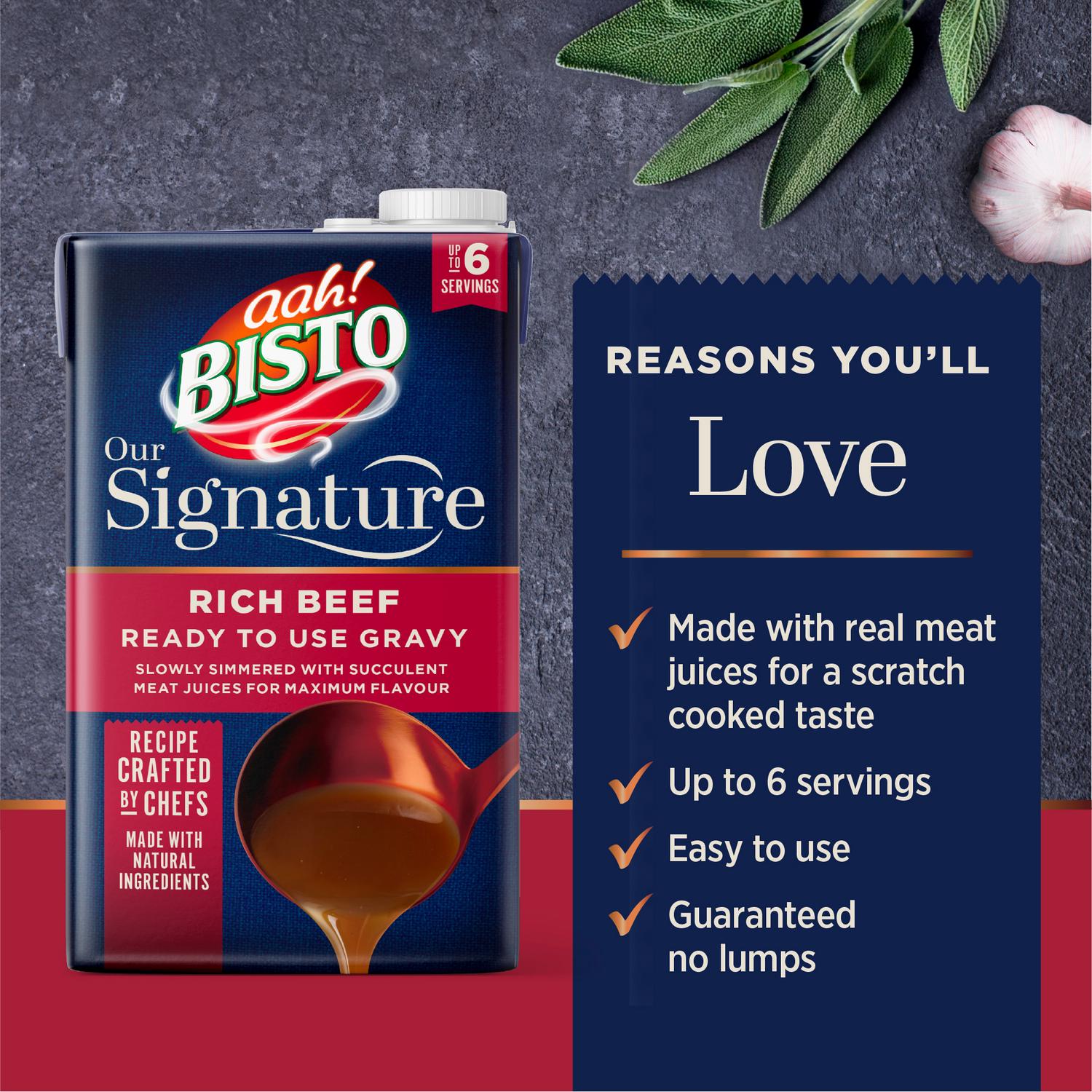 Bisto Signature Rich Beef Gravy Ready to Use 500ml - British product