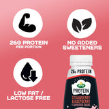 Arla Protein Strawberry & Raspberry flavoured milk 482ml - British product