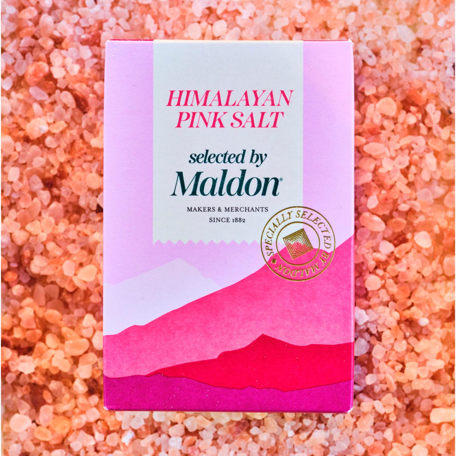 Maldon Himalayan pink coarse rock salt 250g, imported from the UK
