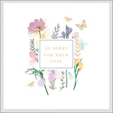 Sainsbury's sympathy floral greeting card 15.9cm (British brand)