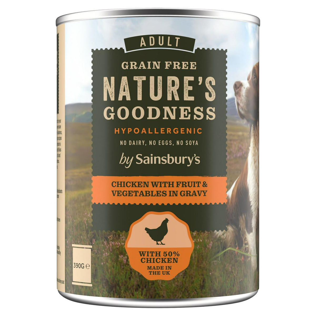 Sainsbury's Adult Nature's Goodness Chicken with Fruit & Vegetables in Gravy Wet Dog Food 390g