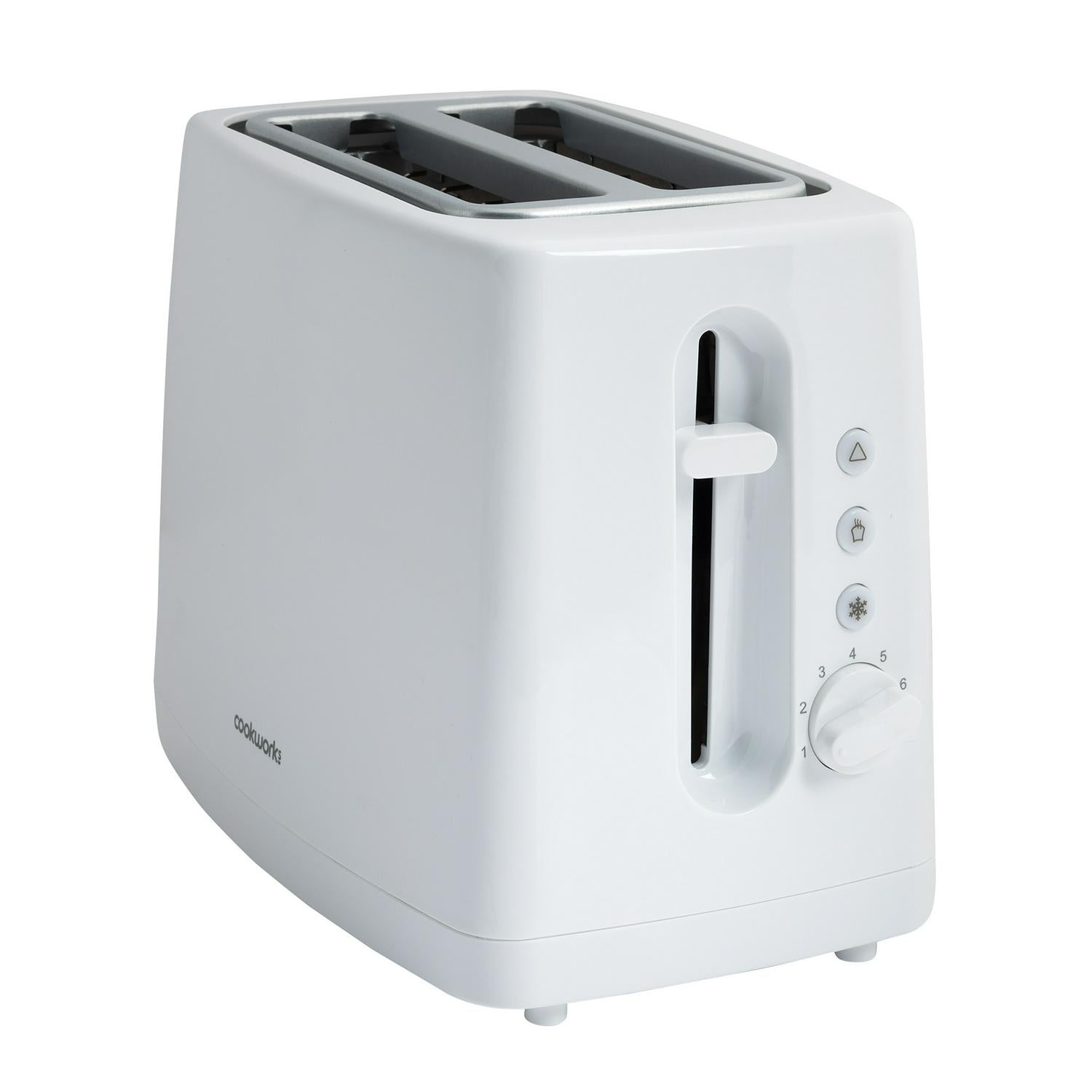 Cookworks New Basic 2 slice toaster white - British product