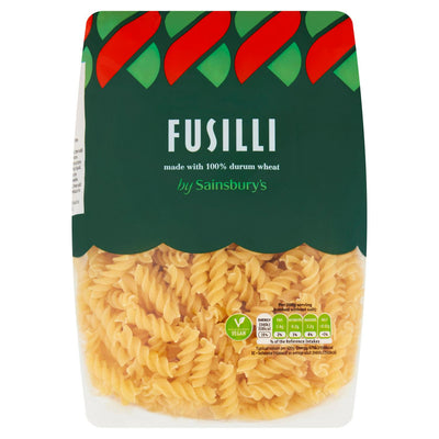 Sainsburys Dried Durum Wheat Semolina Fusilli Pasta 1kg- Buy online at McGrocer