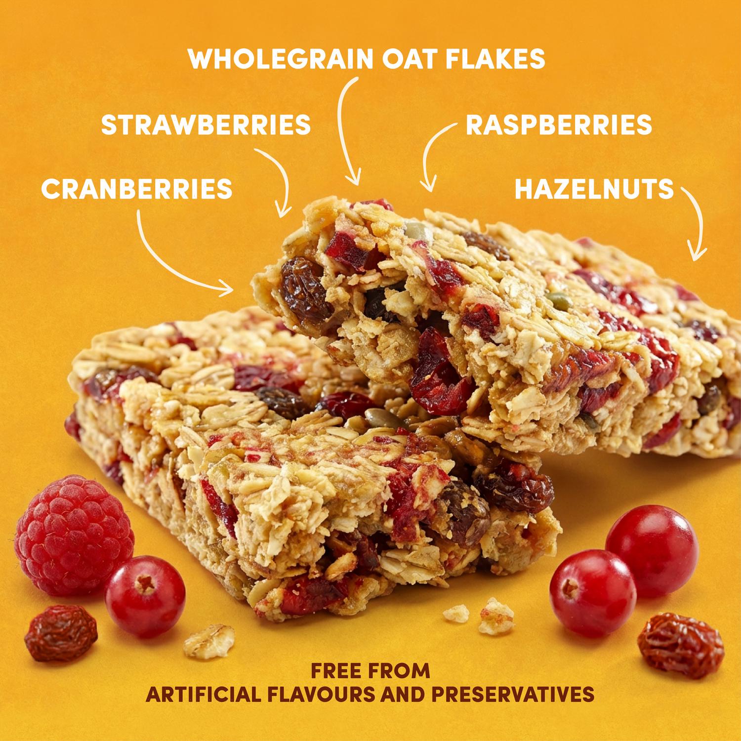 Jordans Red Berry Oat Cereal Bars 6 x 25g, UK version