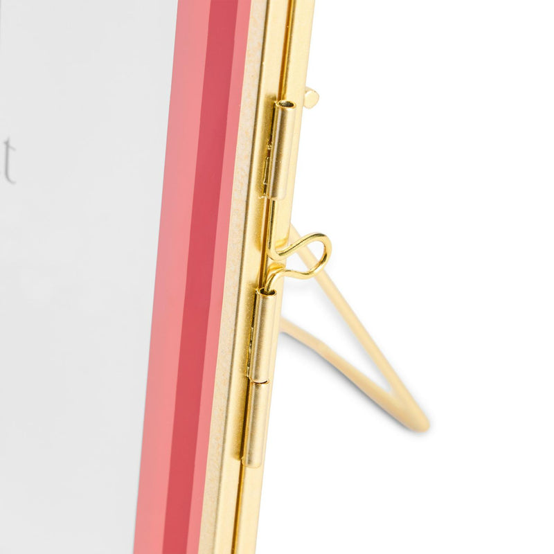 Habitat Pink Wavy Glass Photo Frame 5x7, UK version