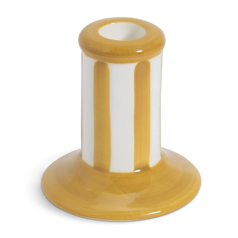 Habitat ceramic taper candle holder mustard 9cm, UK version