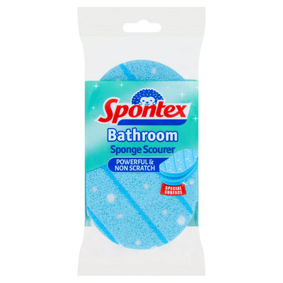 Spontex Badezimmer Schwamm Scheuerschwamm Kratzfrei Badezimmerreinigung 8 x 4 x 13,5 cm
