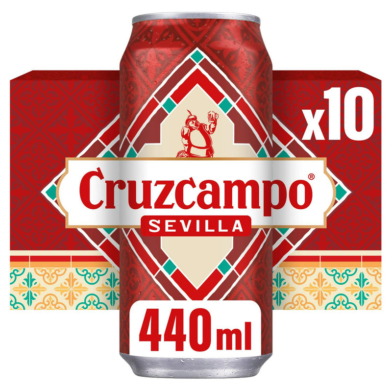 Cruzcampo Sevilla Lager Beer 10x440ml - British product