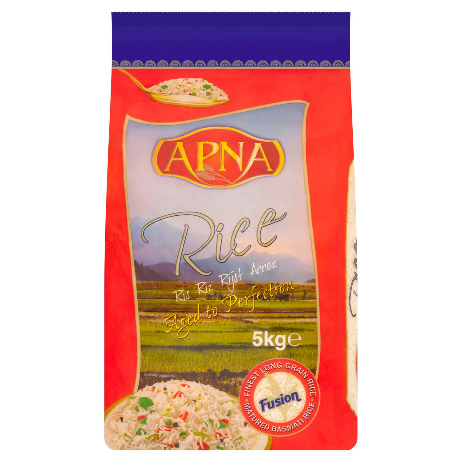 Apna Long Grain Basmati Rice 5kg - British product