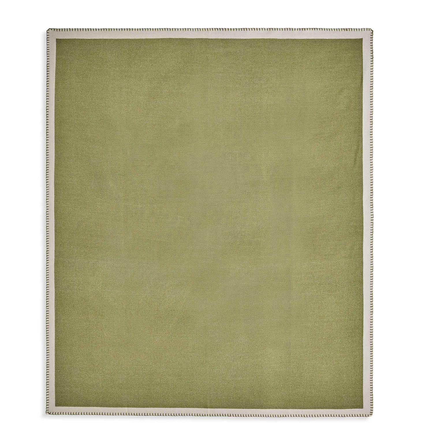 Habitat Green Blanket Stitch Throw 125x150cm, UK version