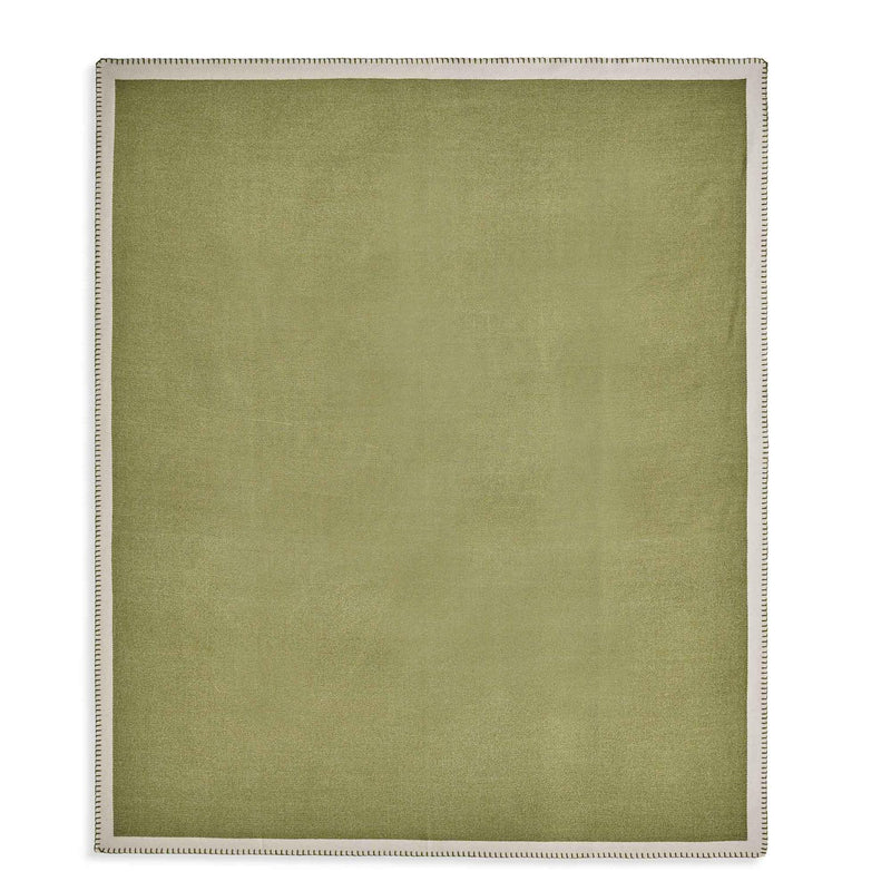 Habitat Green Blanket Stitch Throw 125x150cm, UK version