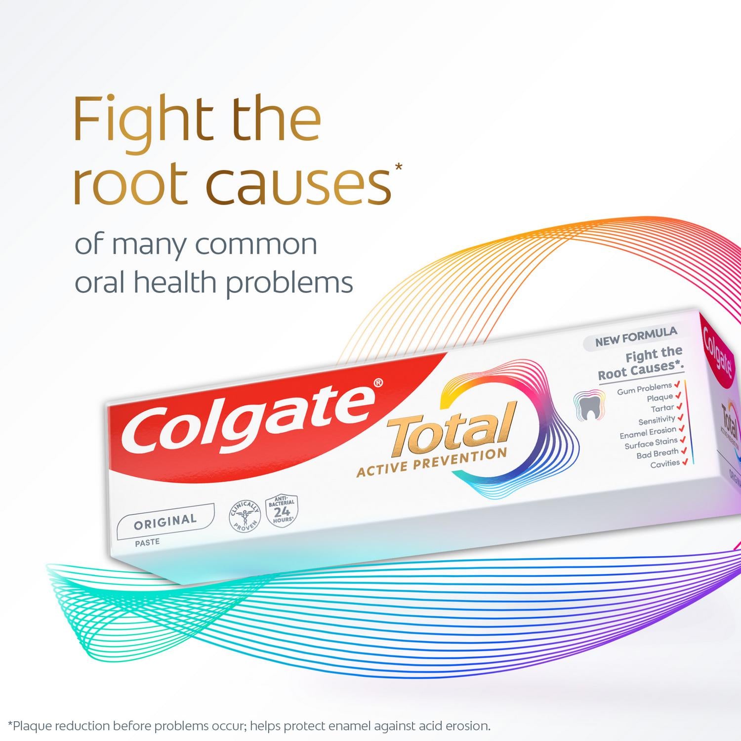 Colgate Total Active Prevention Original toothpaste 100ml pump, imported from the UK