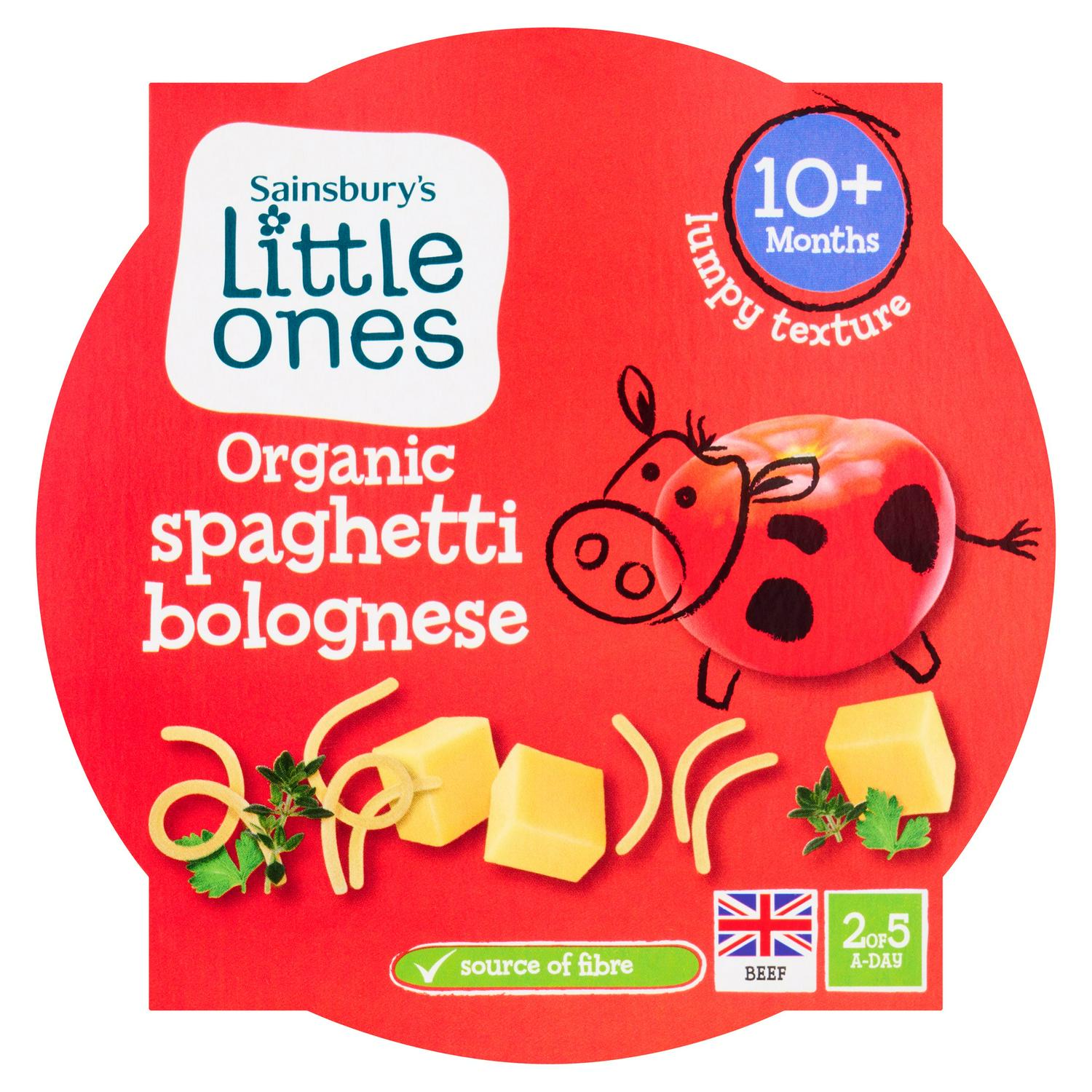 Sainsbury's baby food spaghetti bolognese 190g (British brand)