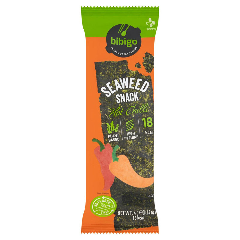 Bibigo Seaweed Snack Hot Chilli 4g - British product