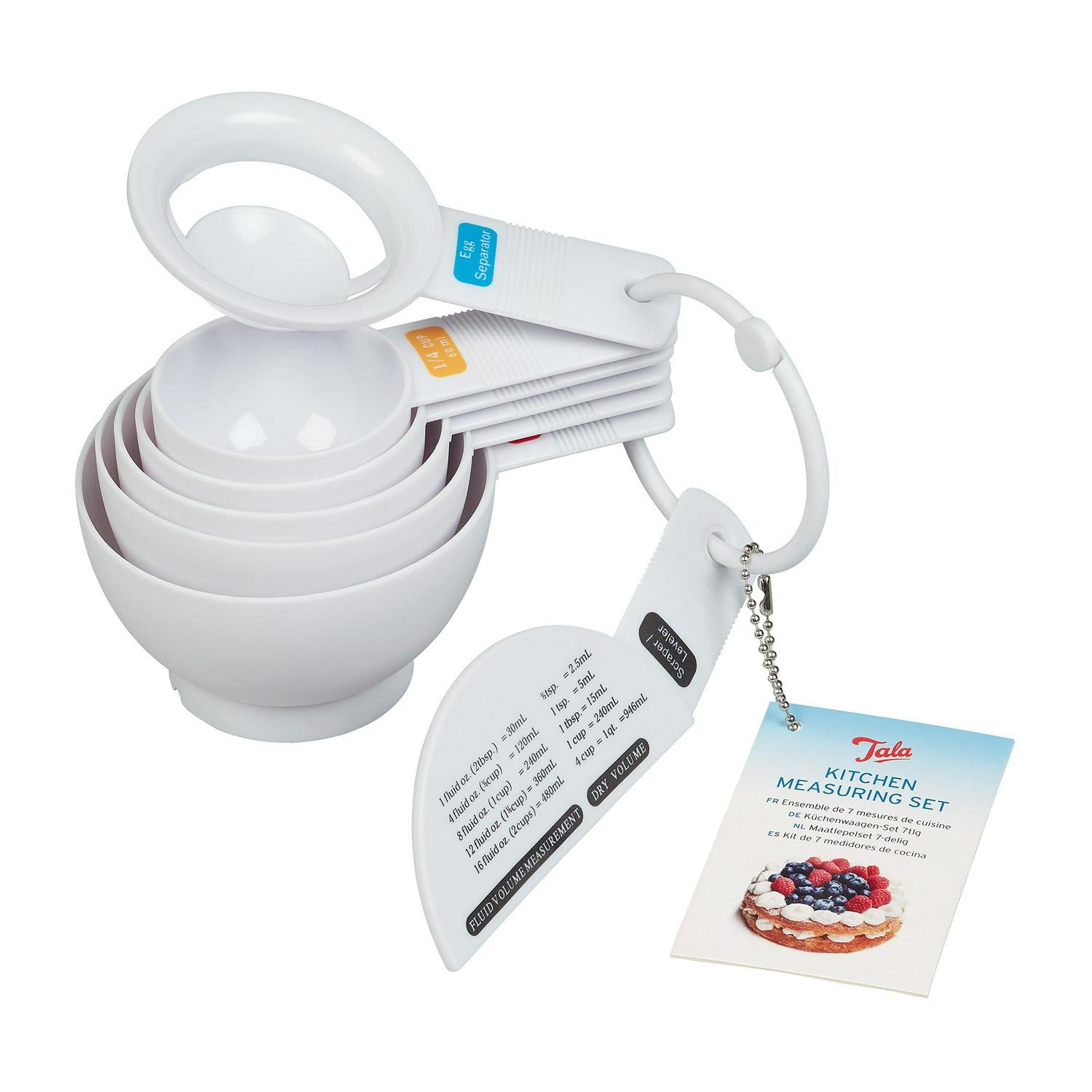 Tala 7 Piece Plastic measuring cups set , imported from the UK