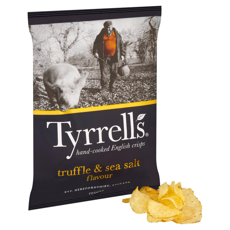 Tyrrells Truffle & Sea Salt Sharing Crisps 135g (British brand)