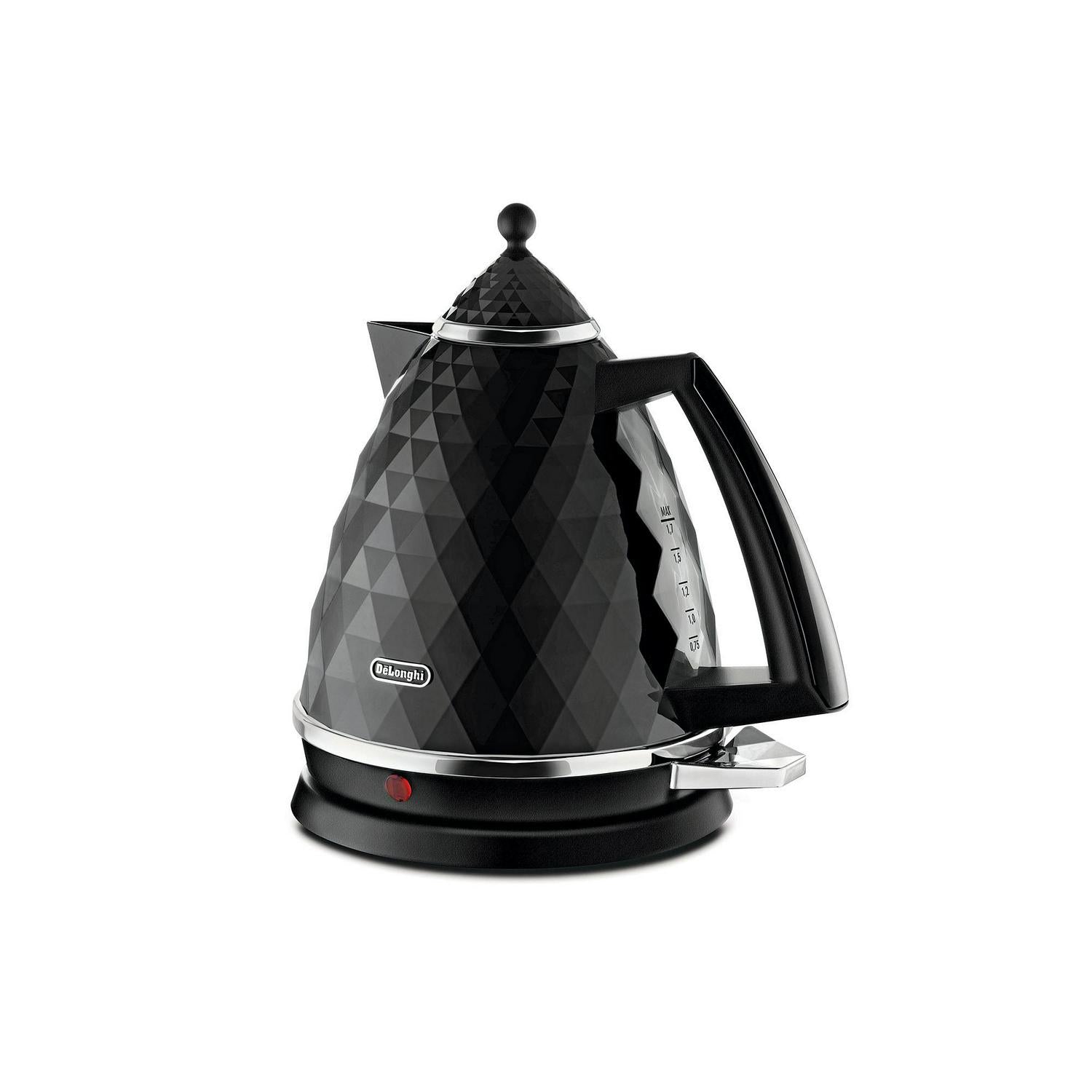 De'Longhi Kettle Brillante Black 1.7 Litre - British product