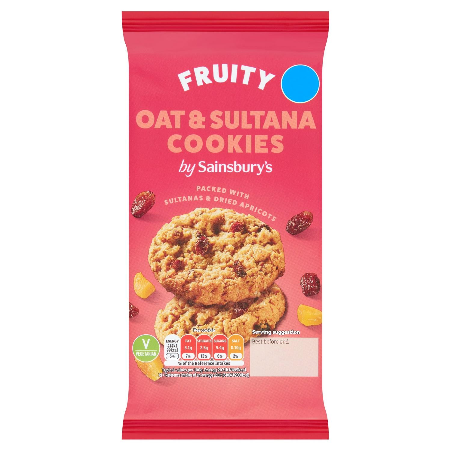 Sainsbury's Oat and Sultana Cookies 200g (British brand)