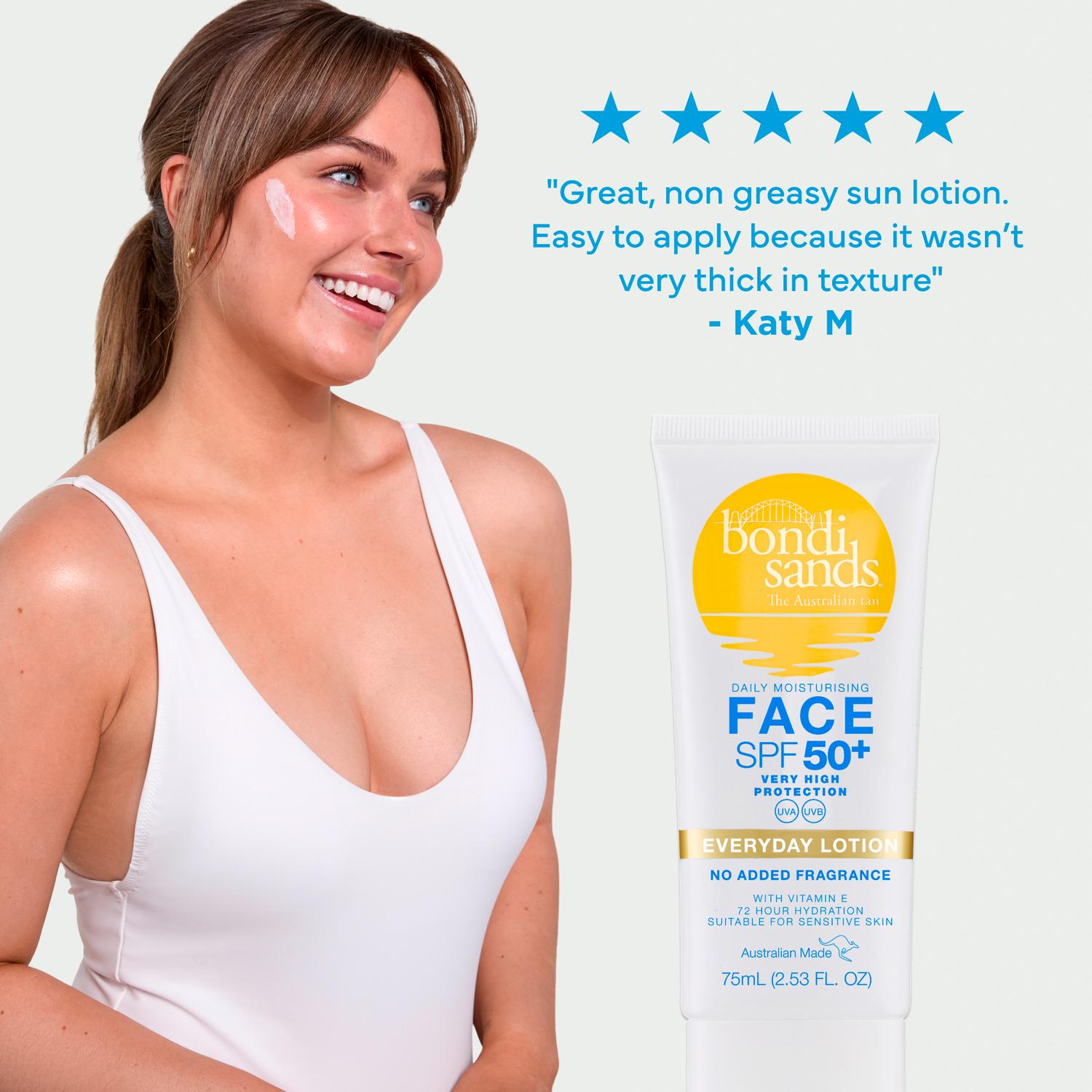 Bondi Sands Daily Moisturising Face SPF 50+ Sunscreen 75ml - British product