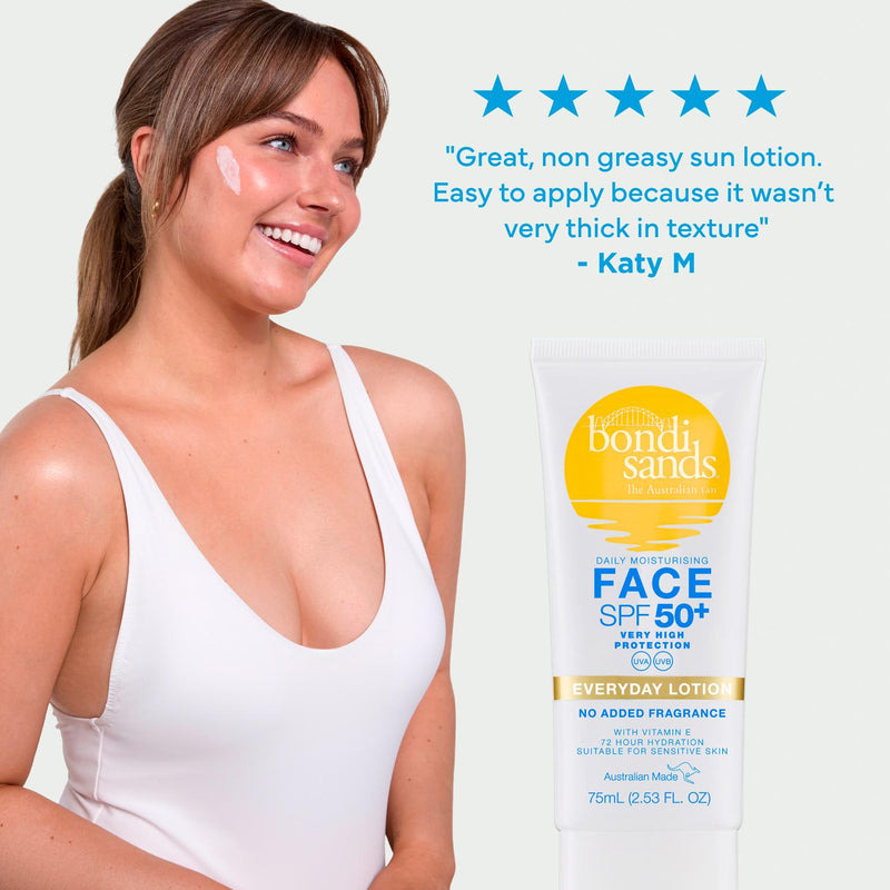 Bondi Sands Daily Moisturising Face SPF 50+ Sunscreen 75ml - British product